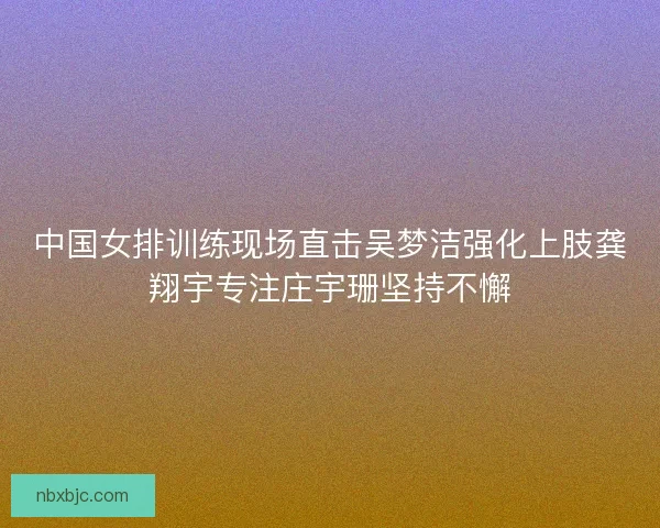 中国女排训练现场直击吴梦洁强化上肢龚翔宇专注庄宇珊坚持不懈
